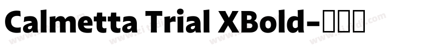 Calmetta Trial XBold字体转换